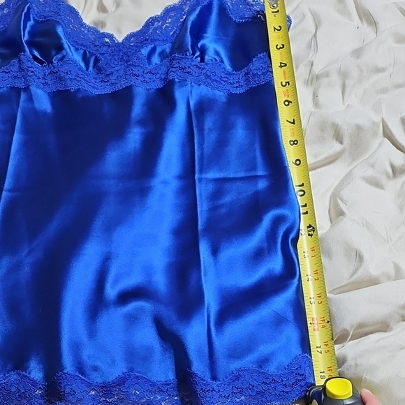 Stella McCartney 2014 Royal Blue Silk Camisole with Lace Trim - Picture 3 of 8